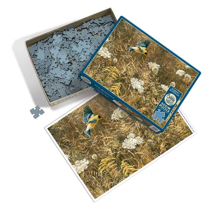 Queen Anne's Lace and American Goldfinch 500 pc Puzzle